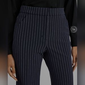 Express Navy and White Striped Trousers